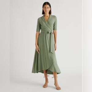 Quince Sage Green Midi Dress